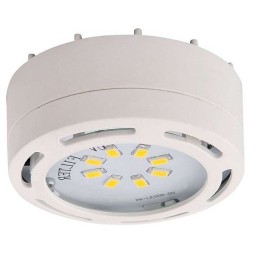 LED white puck light 4watt 120volt recessed or surface mount under cabinet lighting dimmable linkable warm white