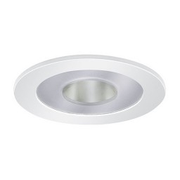 3" Low voltage recessed lighting clear chrome reflector frosted glass white illuminator trim