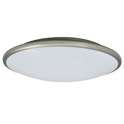 LED 17" satin nickel round euro design ceiling surface light flush mount warm white 3000K dimmable LED-M002NKL