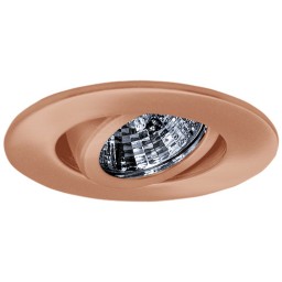 2" Recessed lighting adjustable 35 degree tilt copper gimbal ring trim