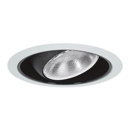 6" Recessed lighting Par 30 R 30 black regressed eyeball black reflector white trim