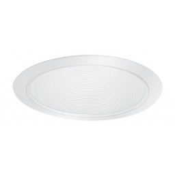 6" Low voltage recessed lighting adjustable metal white stepped baffle white trim