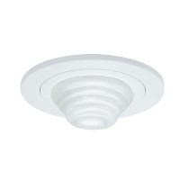 4" Low voltage recessed lighting frosted mini-step glass lite white trim