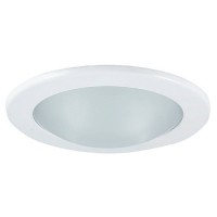 4" Low voltage recessed lighting frost glass smooth dome white shower trim