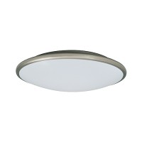 LED 13" satin nickel round euro design ceiling surface light flush mount warm white 3000K dimmable LED-M001NKL
