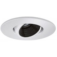 4" Low voltage recessed lighting adjustable black baffle white pinhole eyeball trim