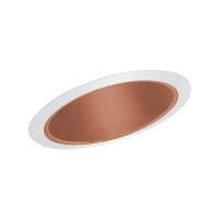 6" Slope recessed lighting sloped copper reflector white trim