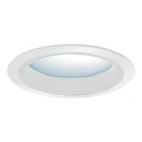5" Recessed lighting baffle with albalite lens trim white/white