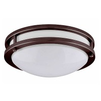 LED 17" two ring bronze ceiling surface light flush mount warm white 3000K dimmable LED-JR003L/BZ-W