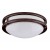 LED 17" two ring bronze ceiling surface light flush mount warm white 3000K dimmable LED-JR003L/BZ-W