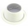 6" Recessed Goof Trim extra wide oversize white ring white metal stepped baffle trim Par 30 R 30